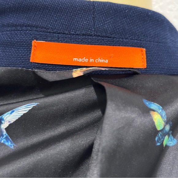 TALLIA Blazer Men 46R Navy Blue Pankou Chinese Traditional Knotted Frog Buttons - Picture 13 of 15